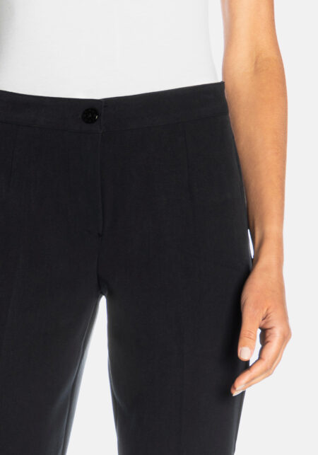 Pants Straight Tinta Unita Nero - Nicla