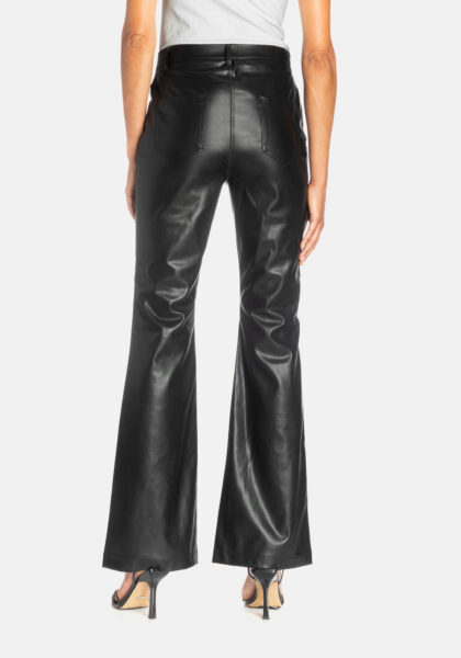 Pants Bootcut Effetto Pelle Nero - Nicla