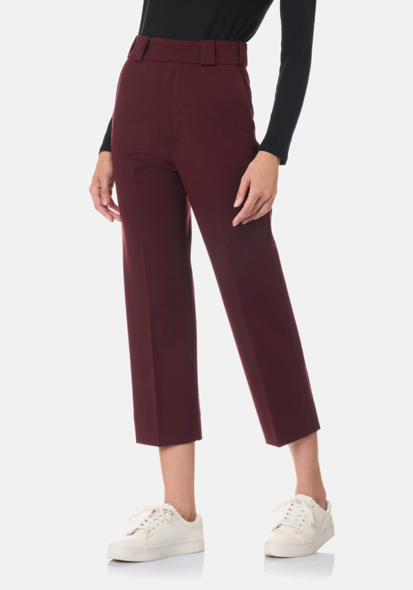 Pants New Straight Jersey Compatto Rosso - vista frontale | Nicla