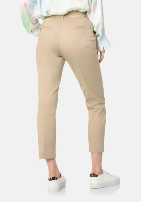 Pants Regular Fit Cotone Satin Beige - Nicla