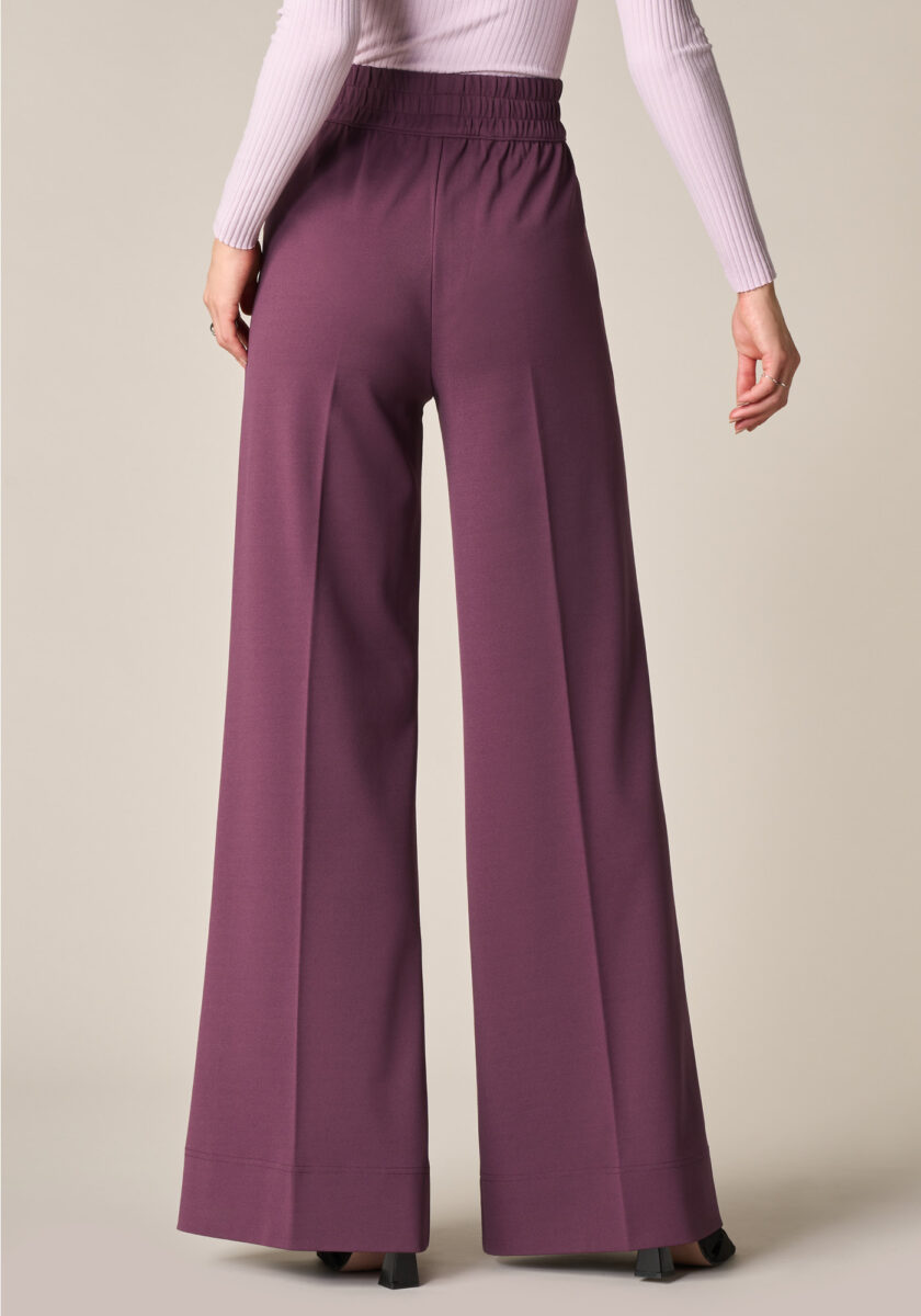 Pants Palazzo in Crepe Viola - Nicla