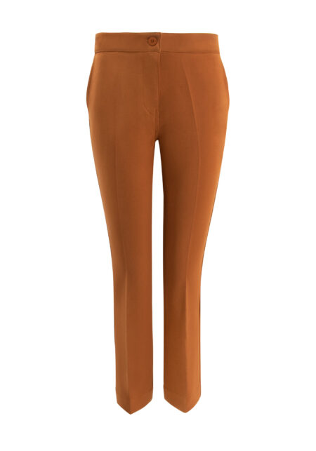 Pants Flare Tinta Unita Marrone - Nicla