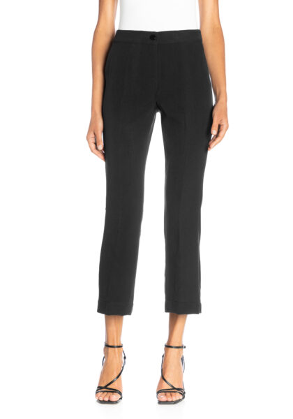Pants Flare Tinta Unita Nero - vista frontale | Nicla