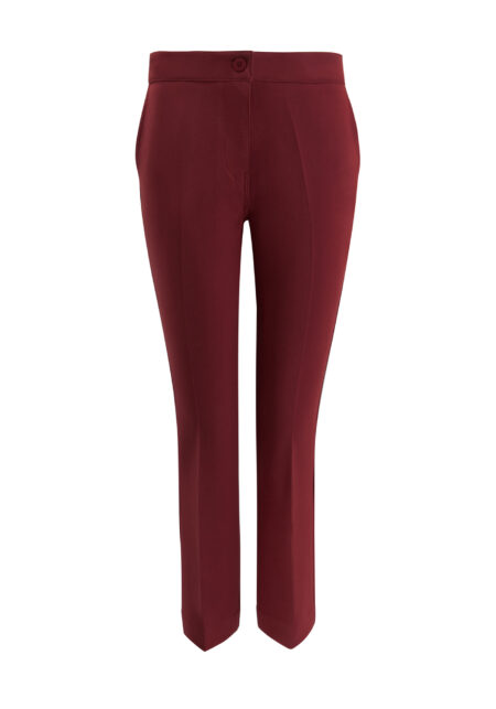 Pants Flare Tinta Unita Bordeaux - Nicla