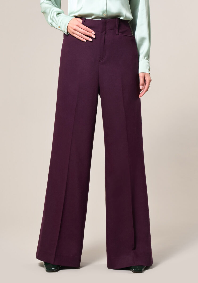 Pantaloni Tailoring Wide Leg in Lana e Cashmere  - vista frontale | Nicla