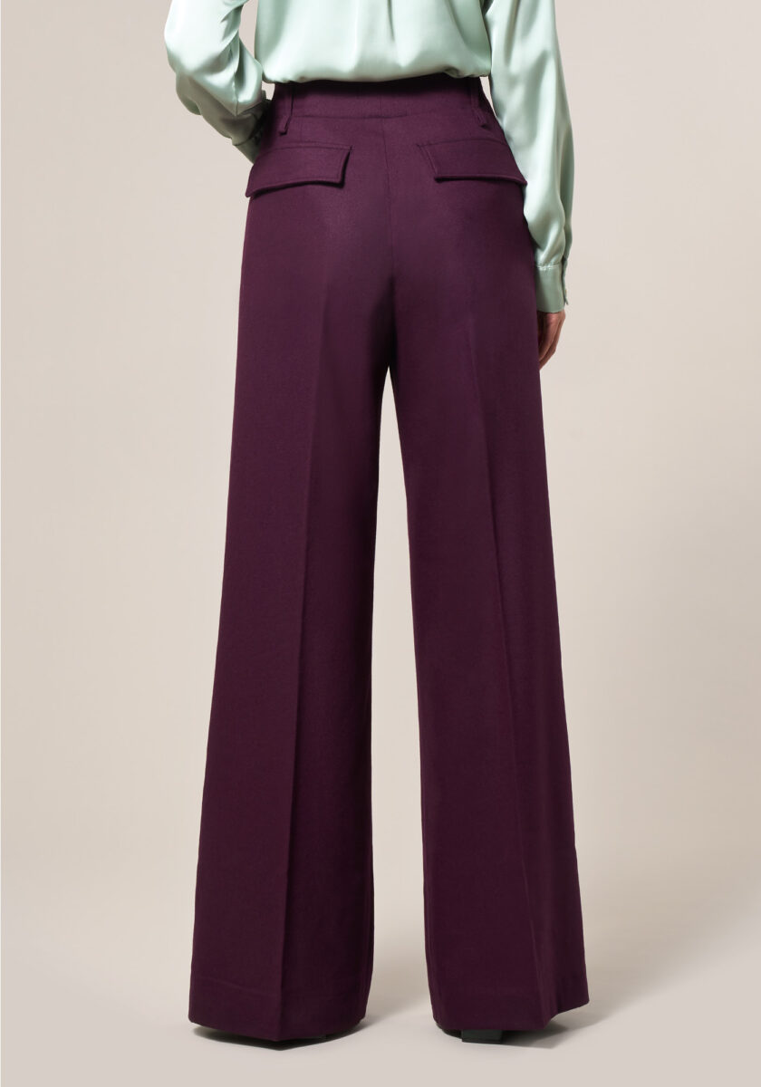 Pantaloni Tailoring Wide Leg in Lana e Cashmere  - Nicla