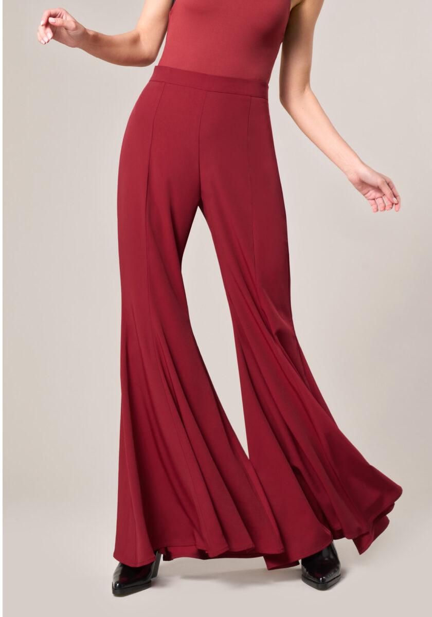 Pants Extra Flare in Cadi Viola - vista frontale | Nicla