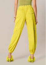 Pantaloni Jogger in Tessuto Tecnico Giallo - Nicla