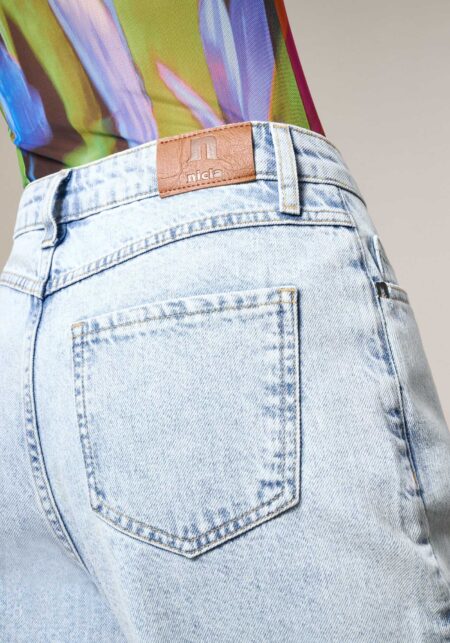 Pantaloni Straigh in Denim Blu - Nicla