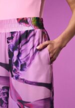 Pantaskirt in Chiffon Stampa Windflower Nero - Nicla