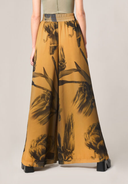 Pantaskirt in Chiffon Stampa Windflower Giallo - Nicla