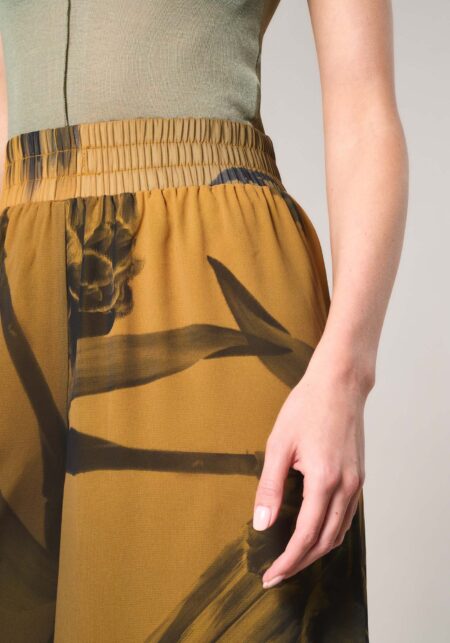 Pantaskirt in Chiffon Stampa Windflower Giallo - Nicla