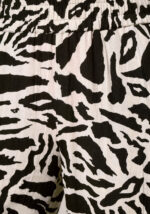 Short in Lino Viscosa Stampa Animalier Nero - Nicla