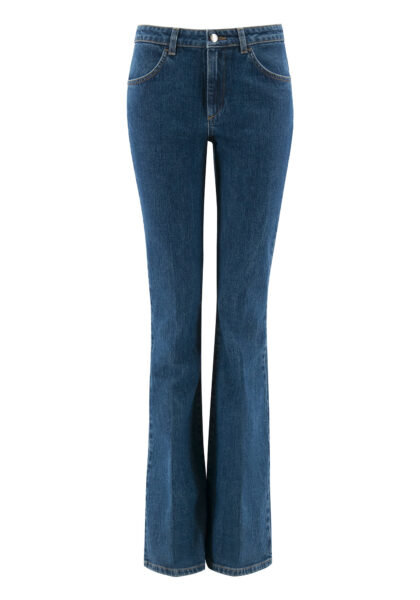 Pantaloni Bootcut aderenti in Denim  - vista frontale | Nicla