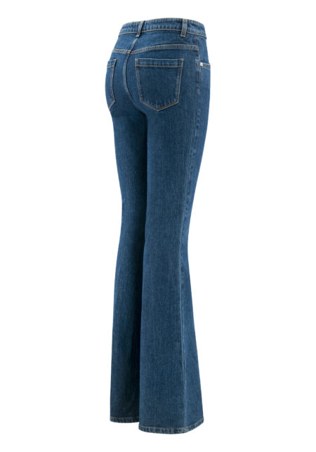 Pantaloni Bootcut aderenti in Denim  - Nicla