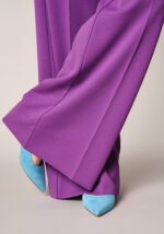 Pantaloni Palazzo in Crepe Viola - Nicla