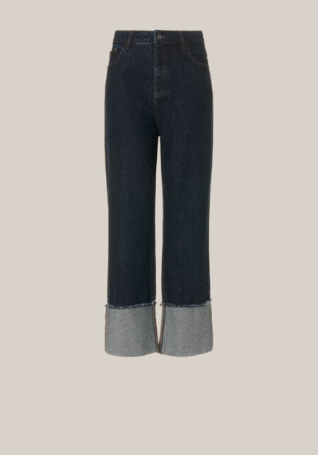 Pantaloni Cropped Denim Blu - Nicla