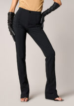 Pantaloni Slim in Tessuto Tecnic Bistretch Nero - vista frontale | Nicla