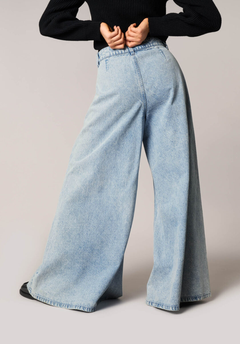 Pantaloni Extra Wide Leg in Denim  - Nicla