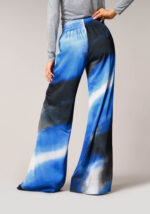 Pantaloni Palazzo Satin in Stampa Blurred  - Nicla