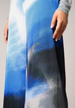 Pantaloni Palazzo Satin in Stampa Blurred  - Nicla