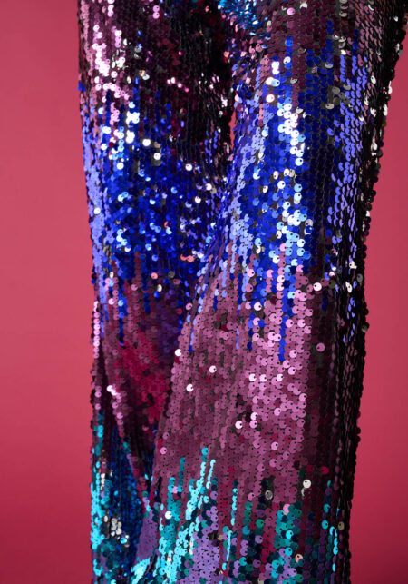 Pantaloni Palazzo in Paillettes Multicolor Multicolor - Nicla