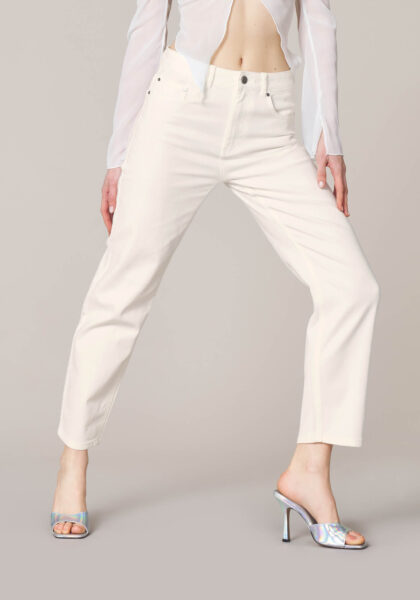 Pantaloni Straight In Denim Sovratinto  - vista frontale | Nicla